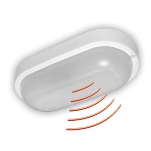 AD - LED Ceiling Light Oval with Detector 2W 4000K IP54 White LED Filament Lamps