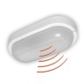 AD - LED Πλαφονιέρα Οβάλ με Ανιχνευτή 12W 4000K IP54 Λευκή   Λάμπες LED Filament