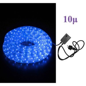 AD Packaged 10m Led Rope light blue leds D13mm 2wires, with controller schuko plug 230V Christmas Products Onetrade
