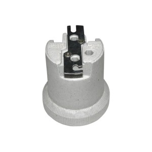 AD Ντουί Πορσελάνης Πλαφόν Μονοκόμματο με Λαμάκι Ε40 Φις 