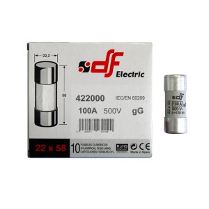 Ασφάλεια τήξεως - Φυσίγγιο Κυλινδρικό 22x58mm 100Α Gg Ασφάλειες Onetrade