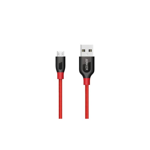 Anker A8142G91 - PowerLine+ Micro USB to USB 2.0 Cable 0.9m with Nylon Weave, Red Data Cables Onetrade Anker A8142G91 - PowerLine+ Micro USB to USB 2.0 Cable 0.9m with Nylon Weave, Red Data Cables Onetrade