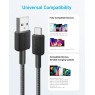 Anker A81H5G11 - 322 USB-C Cable 0.9m with Nylon Braid, Black Data Cables Onetrade