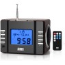 August MB300B - Mini MP3 Musicbox με FM Clock Radio Καφέ Ασύρματα Ηχεία Onetrade