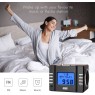 August MB300B - Mini MP3 Musicbox με FM Clock Radio Καφέ Ασύρματα Ηχεία Onetrade