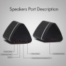 August MS515B - Bluetooth Speaker Set Black Wireless Speakers Onetrade