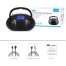 August SE20B - Portable Radio with Bluetooth Speaker Black Wireless Speakers Onetrade