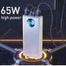 Baseus PPLG000102 - Amblight Power Bank 30000mAh 65W with 4 USB-A Ports & 1 USB-C Port Power Delivery/Quick Charge 3.0, White Data Cables Onetrade
