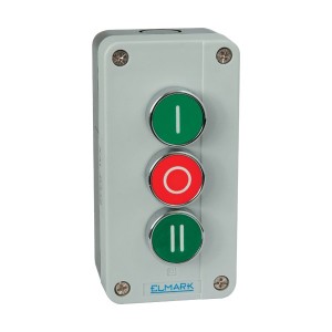 EL- Διακόπτης Τριών Μπουτόν EL1-BP339/1NO/1NC/1NO/IP65/Πράσινο-Κόκκινο