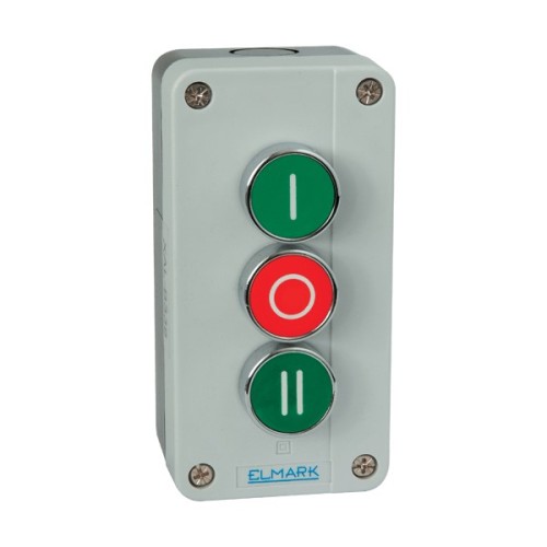EL- Διακόπτης Τριών Μπουτόν EL1-BP339/1NO/1NC/1NO/IP65/Πράσινο-Κόκκινο Βιομηχανικοί πίνακες - Εξαρτήματα Onetrade EL- Διακόπτης Τριών Μπουτόν EL1-BP339/1NO/1NC/1NO/IP65/Πράσινο-Κόκκινο Βιομηχανικοί πίνακες - Εξαρτήματα Onetrade