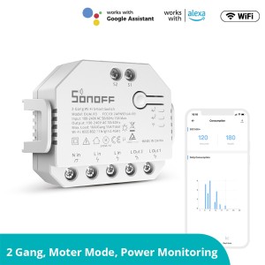 SONOFF DUALR3 - Wi-Fi Smart Switch με Μετρητή Ισχύος - 2 Κανάλια εξόδου Έξυπνες συσκευές / Αυτοματισμοί Onetrade