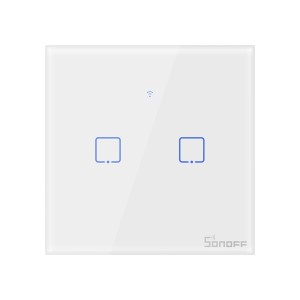 SONOFF T0EU2C-TX-EU-R2 - Wi-Fi Smart Wall Touch Button Switch 2 Way Έξυπνες συσκευές / Αυτοματισμοί Onetrade