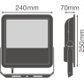 LEDVANCE OSRAM Φωτιστικό - Προβολέας FLOOD LED 70W/6500 BK 100DEG IP65 LED Προβολείς