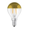 LEDVANCE OSRAM Λάμπα - LED P34 Fil Mirror Gold 4W 827 E14 Filament Λάμπες 