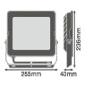LEDVANCE OSRAM Floodlight FL COMP 90W/6500K SYM BK IP65 LED Flood lights