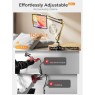Lisen 2E41 - 360° Adjustable Stand with Arm for Mobile/Tablet 4"-13" Inches, 67cm Height Ultra Sturdy Data Cables Onetrade