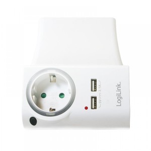 LogiLinK IPW-USB-1A2PCIG - Power Socket Adapter 2xUSB 2.1A Smartphone accessories Onetrade