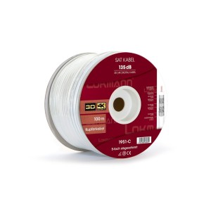 Lokmann 1951-C - RG6 135dB Άσπρο Χάλκινο 100m Ομοαξονικό Καλώδιο Καλώδια Onetrade