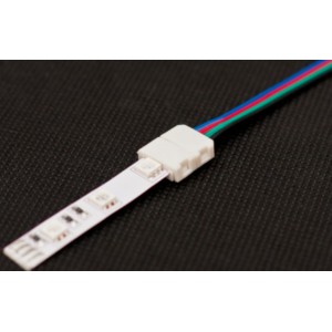MPL Power Elektro CLICK-10A-RGB Connector Για RGB LED Ταινίες 10mm+Καλώδιο 4 Core 2τμχ Εξαρτήματα Onetrade