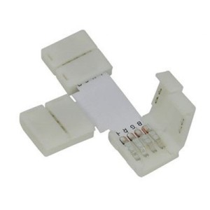 MPL Power Elektro Τριπλός CLICK-10T-RGB Connector Για RGB LED Ταινίες 10mm, Τύπου Τ 2τμχ Εξαρτήματα Onetrade