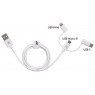 Manhattan ICOC APP-3IN1W - Charging Cable and 3-in-1 USB Data Cables Onetrade