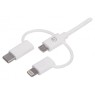 Manhattan ICOC APP-3IN1W - Charging Cable and 3-in-1 USB Data Cables Onetrade