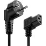 Manhattan ICOC 01-NC-D/ANG - Power Angled Cable VDE C13 Female/Schuko Male 2m Cables Onetrade