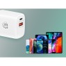 Manhattan IPW-USB-33WCWH - Μίνι Φορτιστής τοίχου 30W Λευκός Τροφοδοτικά Onetrade