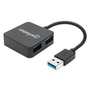Manhattan IUSB3-HUB4-BK - 4 Port USB 3.0 Hub USB Hubs Onetrade