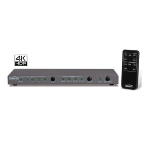 Marmitek Connect 621 UHD 2.0- HDMI switch with 4K60 (4:4:4) UHD|HDCP 2.2UHD - 4 in/ 1 out | Digital audio output HDMI Switcher HDMI Switches Onetrade
