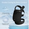 Momcozy BC001-BY12NB-A - PureHug Εργονομικός Μάρσιπος Μεταφοράς Μωρού από Νεογέννητο 3kg έως Νήπιο 20kg με Διάτρητο Ύφασμα, Air Mesh Black Baby & Care