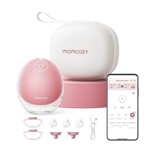 Momcozy BP288-NR70BA-A - M9 Breast Pump Hands Free, Ηλεκτρικό Μονό Θήλαστρο με APP Personalized Multi-Modes & 15 Επίπεδα Έντασης, Cozy Red Baby & Care