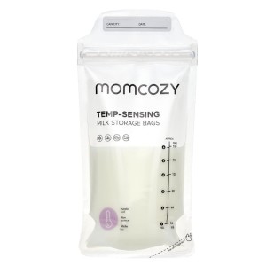Momcozy MS002-NA12NB-A - Temp-Sensing Breastmilk Storing Bags, Σακουλάκια Αποθήκευσης Μητρικού Γάλακτος 180ml, 50τμχ Baby & Care