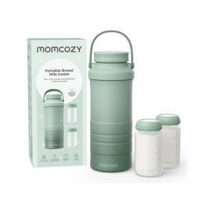 Momcozy CM001-GE00NB-A - Portable Breast Milk Cooler, Φορητό Ψυγείο Μητρικού Γάλακτος 650ml, Πράσινο Baby & Care