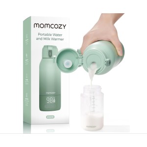 Momcozy MW005-GE94BA-A - Portable Bottle Warmer, Φορητός Θερμαντήρας Μητρικού Γάλακτος & Νερού για Ταξίδια 500ml, Πράσινο Baby & Care