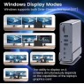 Nordic DOCK-221 - Σταθμός σύνδεσης USB-C 15-σε-1 Διπλές οθόνες 4K, PD 100W, & Card Reader Καλώδια Onetrade