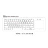 Nordic KB-100 - Ultra Slim Bluetooth V5.0 Πληκτρολόγιο Multi-Device Keyboard με Touchpad Αξεσουάρ υπολογιστών Onetrade