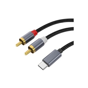 Nordic RCA-USBC2 - Καλώδιο ήχου USB-C Αρσενικό σε 2RCA Αρσενικό 2μ Καλώδια Onetrade