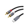 Nordic RCA-USBC2 - Καλώδιο ήχου USB-C Αρσενικό σε 2RCA Αρσενικό 2μ Καλώδια Onetrade