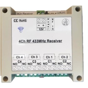 Odytronics Ασύρματος Δέκτης PGM 4-4/RF 433 Mhz  Συναγερμοί Onetrade