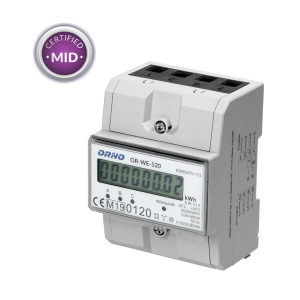 Orno WE-520 Τριφασικός Μετρητής ράγας 80Α  Ηλεκτροκίνηση