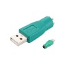 Adaptor USB A Male to PS2 Female Green Adaptors Onetrade