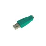 Adaptor USB A Male to PS2 Female Green Adaptors Onetrade