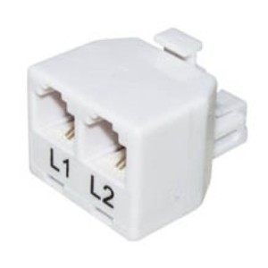 Τηλεφωνικός Adaptor Αρσ./2 Τηλ. Γραμμές 6P2C X2 T201-02 KGD Αντάπτορς Onetrade