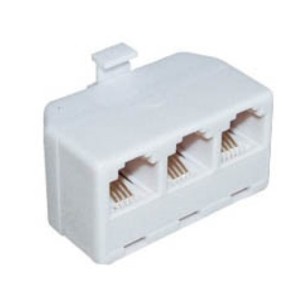 Telephone Adaptor Male/3 Female 6P4C X3 COMP Adaptors Onetrade