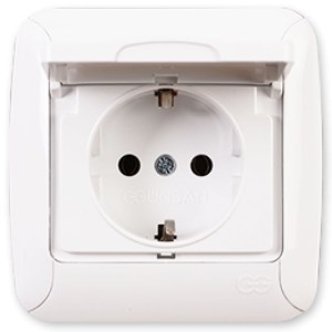 Πρίζα Σούκο με γείωση και καπάκι ασφαλείας - Λευκό Διακόπτες Καλωδίων Onetrade