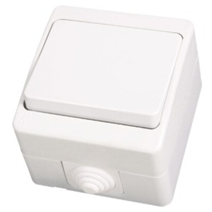 Διακόπτης εξωτερικός επίτοιχος απλός IP54 - Λευκό Διακόπτες Καλωδίων Onetrade