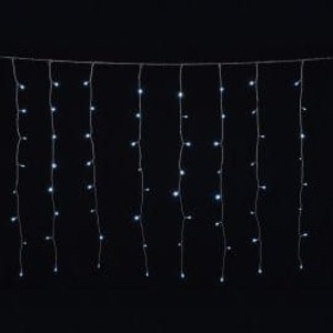 RP 240 LED Λαμπάκια συμμετρική κουρτίνα επεκτεινόμενη/Διάφανο καλώδιο/Ψυχρό Λευκό Χριστουγεννιάτικα Προϊόντα