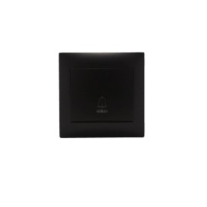 Stinel Μπουτόν Κουδουνιού με Λυχνία Μαύρο  Διακόπτες Φωτισμού Onetrade