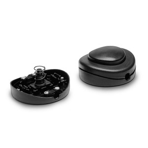 RP Διπολικός Ποδοδιακόπτης Μαύρος Διακόπτες Καλωδίων Onetrade